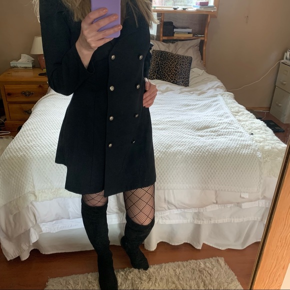 Black Blazer Dress Size 9 Smart Set 99s Retro - Picture 8 of 13